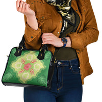 Hawaii Quilt Inspired Collection Aloha Flowers Shoulder Handbag Plumeria - Ti Leaf Lei LT7 - Polynesian Pride