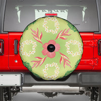 Hawaii Quilt Inspired Collection Aloha Flowers Spare Tire Cover Plumeria - Ti Leaf Lei LT7 - Polynesian Pride