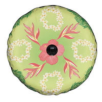 Hawaii Quilt Inspired Collection Aloha Flowers Spare Tire Cover Plumeria - Ti Leaf Lei LT7 - Polynesian Pride