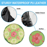 Hawaii Quilt Inspired Collection Aloha Flowers Spare Tire Cover Plumeria - Ti Leaf Lei LT7 - Polynesian Pride