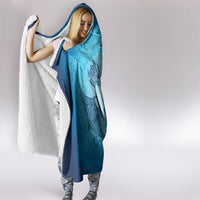 Hawaii Quilt Inspired Collection Aloha Sea Hooded Blanket Manta Ray and Turtles LT7 - Polynesian Pride