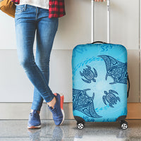 Hawaii Quilt Inspired Collection Aloha Sea Luggage Cover Manta Ray and Turtles LT7 - Polynesian Pride