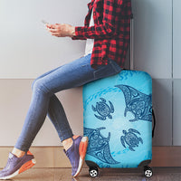 Hawaii Quilt Inspired Collection Aloha Sea Luggage Cover Manta Ray and Turtles LT7 - Polynesian Pride