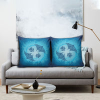 Hawaii Quilt Inspired Collection Aloha Sea Pillow Cover Manta Ray and Turtles LT7 - Polynesian Pride