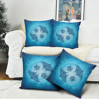 Hawaii Quilt Inspired Collection Aloha Sea Pillow Cover Manta Ray and Turtles LT7 - Polynesian Pride