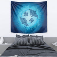 Hawaii Quilt Inspired Collection Aloha Sea Tapestry Manta Ray and Turtles LT7 - Polynesian Pride
