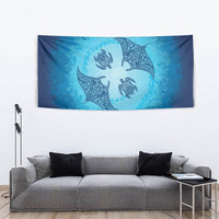 Hawaii Quilt Inspired Collection Aloha Sea Tapestry Manta Ray and Turtles LT7 - Polynesian Pride
