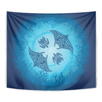 Hawaii Quilt Inspired Collection Aloha Sea Tapestry Manta Ray and Turtles LT7 - Polynesian Pride