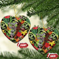 Mahalo Hawaii Ho'oponopono Pule Ceramic Ornament Polynesian Pattern Cross LT7 Heart Black - Polynesian Pride