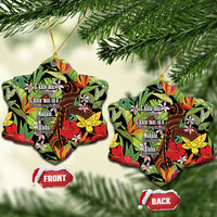 Mahalo Hawaii Ho'oponopono Pule Ceramic Ornament Polynesian Pattern Cross LT7 Snow Flake Black - Polynesian Pride