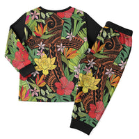 Mahalo Hawaii Ho'oponopono Pule Christmas Pajama Set Polynesian Pattern Cross LT7 - Polynesian Pride