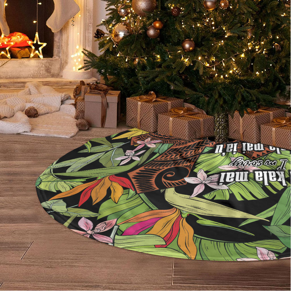Mahalo Hawaii Ho'oponopono Pule Tree Skirt Polynesian Pattern Cross LT7 - Polynesian Pride