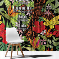 Mahalo Hawaii Ho'oponopono Pule Window Curtain Polynesian Pattern Cross LT7 - Polynesian Pride