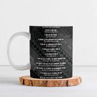 Hawaii Ka Pule a ka Haku Memorial Ceramic Mug Flower Lei Cross - Black LT7 Black - Polynesian Pride