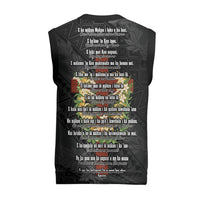 Hawaii Ka Pule a ka Haku Memorial Christmas Knitted V-Neck Vest Flower Lei Cross - Black LT7 - Polynesian Pride
