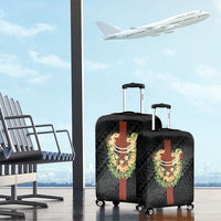 Hawaii Ka Pule a ka Haku Memorial Luggage Cover Flower Lei Cross - Black LT7 - Polynesian Pride