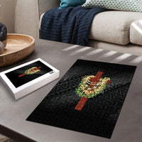 Hawaii Ka Pule a ka Haku Memorial Puzzle Flower Lei Cross - Black LT7 - Polynesian Pride