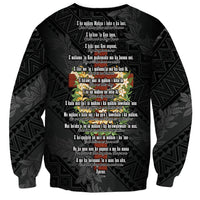 Hawaii Ka Pule a ka Haku Memorial Sweatshirt Flower Lei Cross - Black LT7 - Polynesian Pride