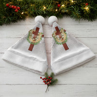 Hawaii Ka Pule a ka Haku Memorial Christmas Santa Hat Flower Lei Cross - Ivory White LT7 - Polynesian Pride