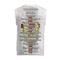 Hawaii Ka Pule a ka Haku Memorial Christmas Knitted V-Neck Vest Flower Lei Cross - Ivory White LT7 - Polynesian Pride