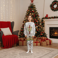 Hawaii Ka Pule a ka Haku Memorial Christmas Pajama Set Flower Lei Cross - Ivory White LT7 Kid Ivory - Polynesian Pride