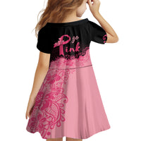 Polynesian Family Matching Short Sleeve Bodycon Dress and Hawaiian Shirt Plumeria Breast Cancer Awareness Survivor Ribbon Pink LT7 - Polynesian Pride