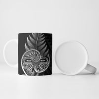 New Zealand Ta Moko Silver Fern Ceramic Mug Taniko Taniwha Motifs LT7 - Polynesian Pride