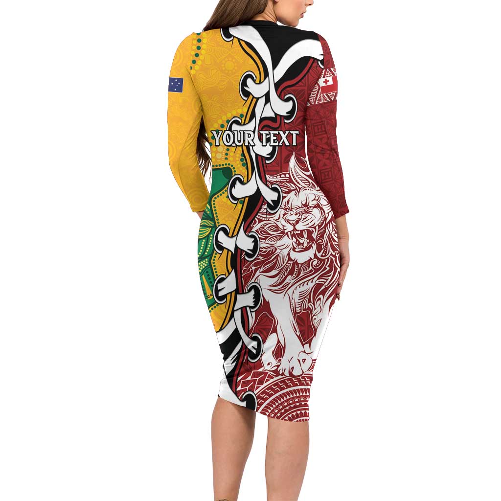 Mate Ma'a Tonga Vs Australia Rugby Personalized Family Matching Long Sleeve Bodycon Dress and Hawaiian Shirt Special Mascots LT7 - Polynesian Pride