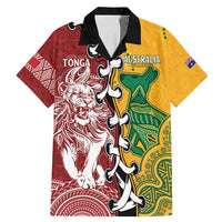 Mate Ma'a Tonga Vs Australia Rugby Personalized Family Matching Mermaid Dress and Hawaiian Shirt Special Mascots LT7 Dad's Shirt - Short Sleeve Colorful - Polynesian Pride
