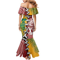 Mate Ma'a Tonga Vs Australia Rugby Personalized Family Matching Mermaid Dress and Hawaiian Shirt Special Mascots LT7 - Polynesian Pride