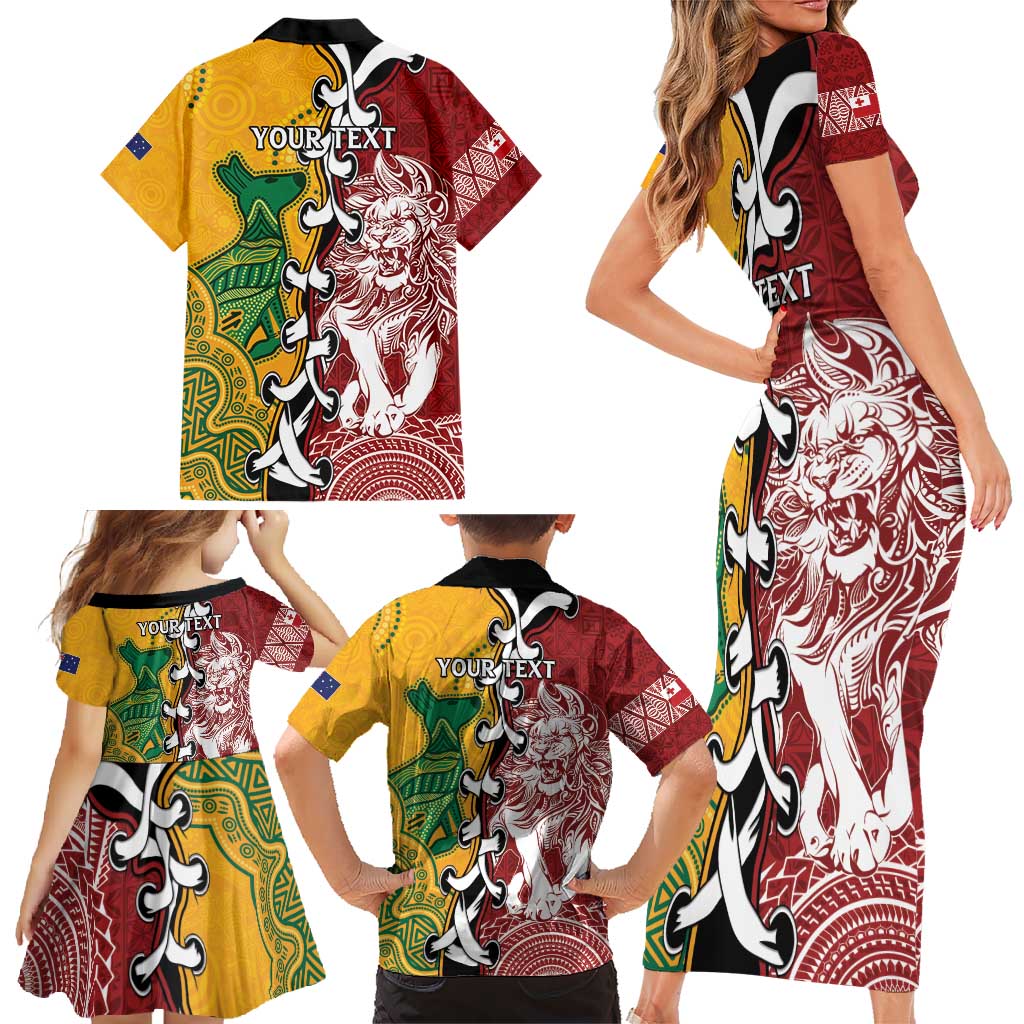 Mate Ma'a Tonga Vs Australia Rugby Personalized Family Matching Short Sleeve Bodycon Dress and Hawaiian Shirt Special Mascots LT7 - Polynesian Pride