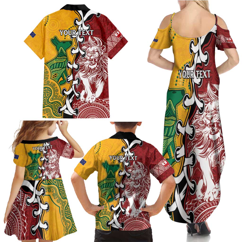 Mate Ma'a Tonga Vs Australia Rugby Personalized Family Matching Summer Maxi Dress and Hawaiian Shirt Special Mascots LT7 - Polynesian Pride