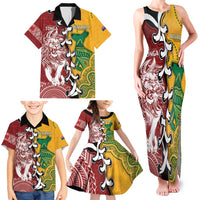 Mate Ma'a Tonga Vs Australia Rugby Personalized Family Matching Tank Maxi Dress and Hawaiian Shirt Special Mascots LT7 - Polynesian Pride