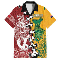 Mate Ma'a Tonga Vs Australia Rugby Personalized Family Matching Tank Maxi Dress and Hawaiian Shirt Special Mascots LT7 Dad's Shirt - Short Sleeve Colorful - Polynesian Pride
