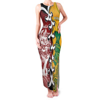 Mate Ma'a Tonga Vs Australia Rugby Personalized Family Matching Tank Maxi Dress and Hawaiian Shirt Special Mascots LT7 Mom's Dress Colorful - Polynesian Pride