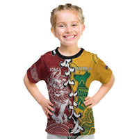 Mate Ma'a Tonga Vs Australia Rugby Personalized Kid T Shirt Special Mascots LT7 Colorful - Polynesian Pride