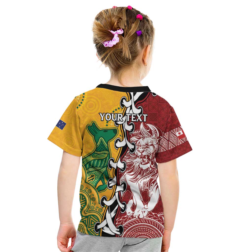 Mate Ma'a Tonga Vs Australia Rugby Personalized Kid T Shirt Special Mascots LT7 - Polynesian Pride