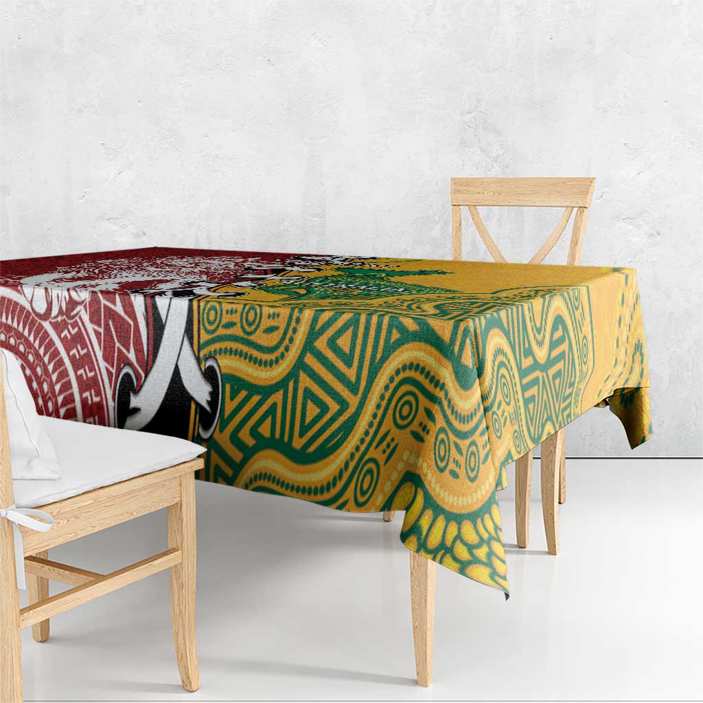 Mate Ma'a Tonga Vs Australia Rugby Personalized Tablecloth Special Mascots