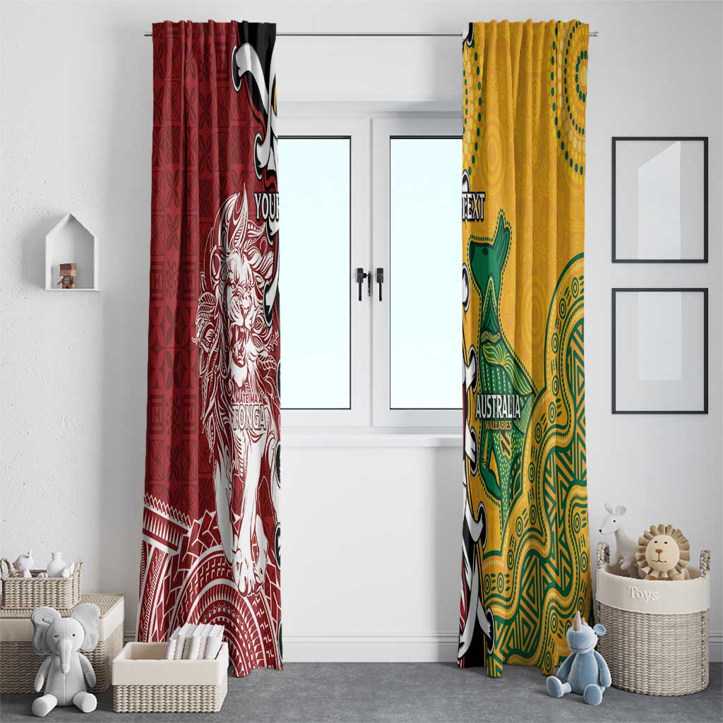 Mate Ma'a Tonga Vs Australia Rugby Personalized Window Curtain Special Mascots