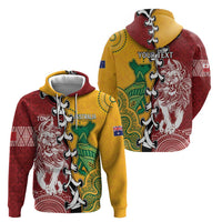 Mate Ma'a Tonga Vs Australia Rugby Personalized Zip Hoodie Special Mascots LT7 - Polynesian Pride