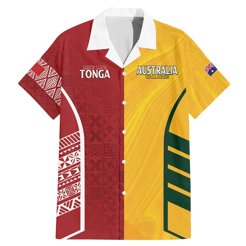 Australia - Tonga Rugby Custom Family Matching Mermaid Dress and Hawaiian Shirt Minimalist Dynamic LT7 Dad's Shirt - Short Sleeve Colorful - Polynesian Pride