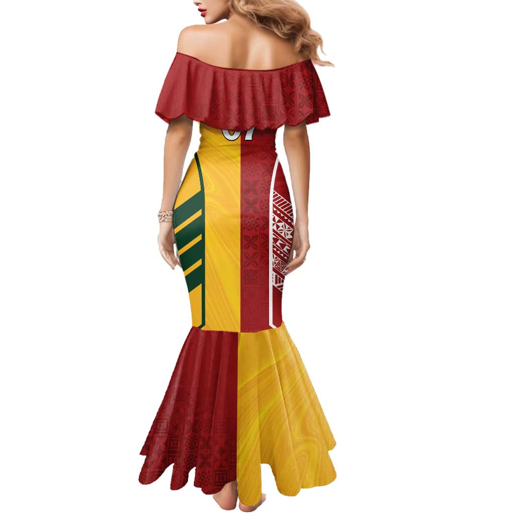 Australia - Tonga Rugby Custom Family Matching Mermaid Dress and Hawaiian Shirt Minimalist Dynamic LT7 - Polynesian Pride