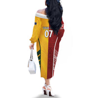 Australia - Tonga Rugby Custom Family Matching Off The Shoulder Long Sleeve Dress and Hawaiian Shirt Minimalist Dynamic LT7 - Polynesian Pride