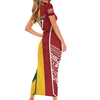 Australia - Tonga Rugby Custom Short Sleeve Bodycon Dress Minimalist Dynamic LT7 - Polynesian Pride