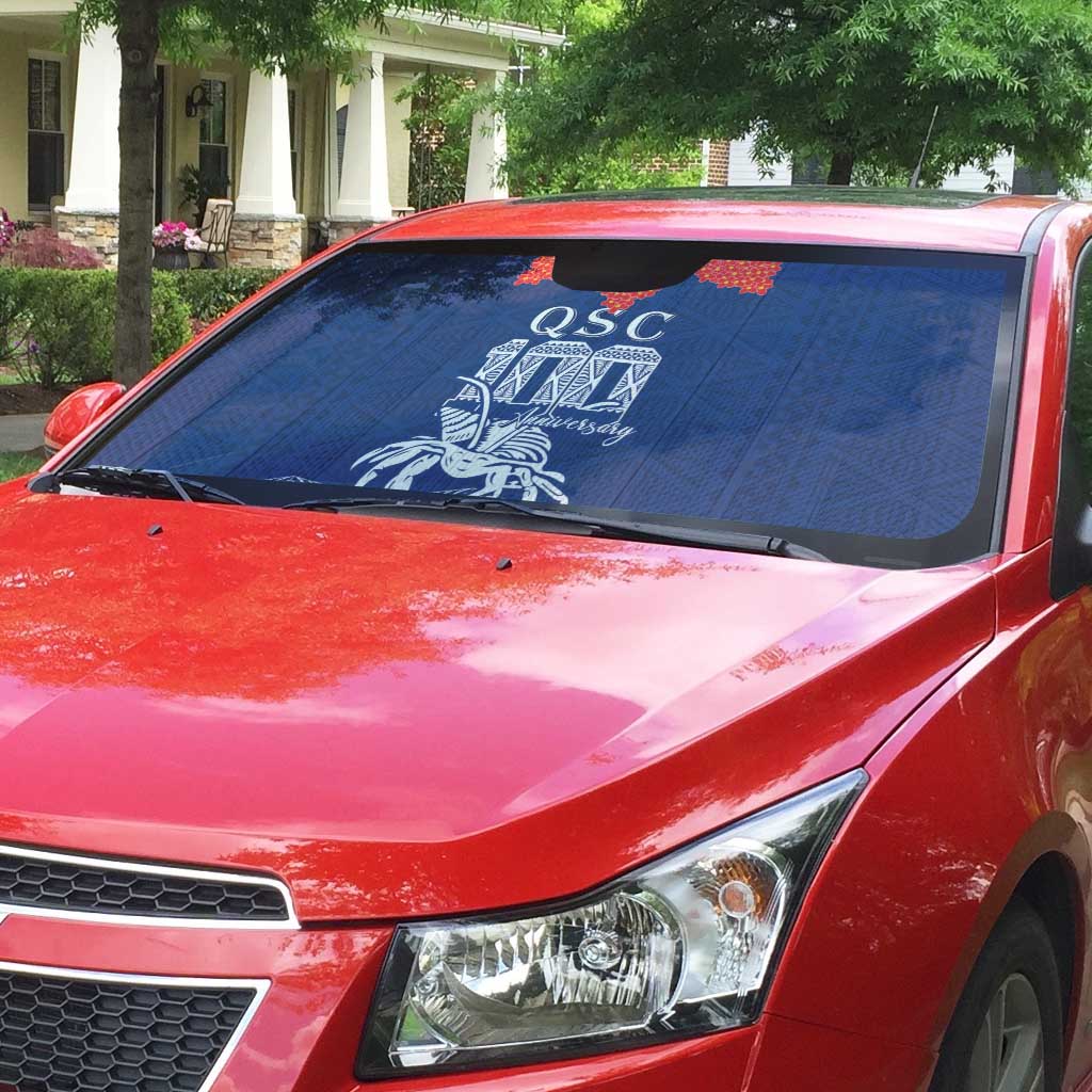 Queen Salote College 100 Years Anniversary Auto Sun Shade Tonga QSC Royal Blue - Polynesian Pride