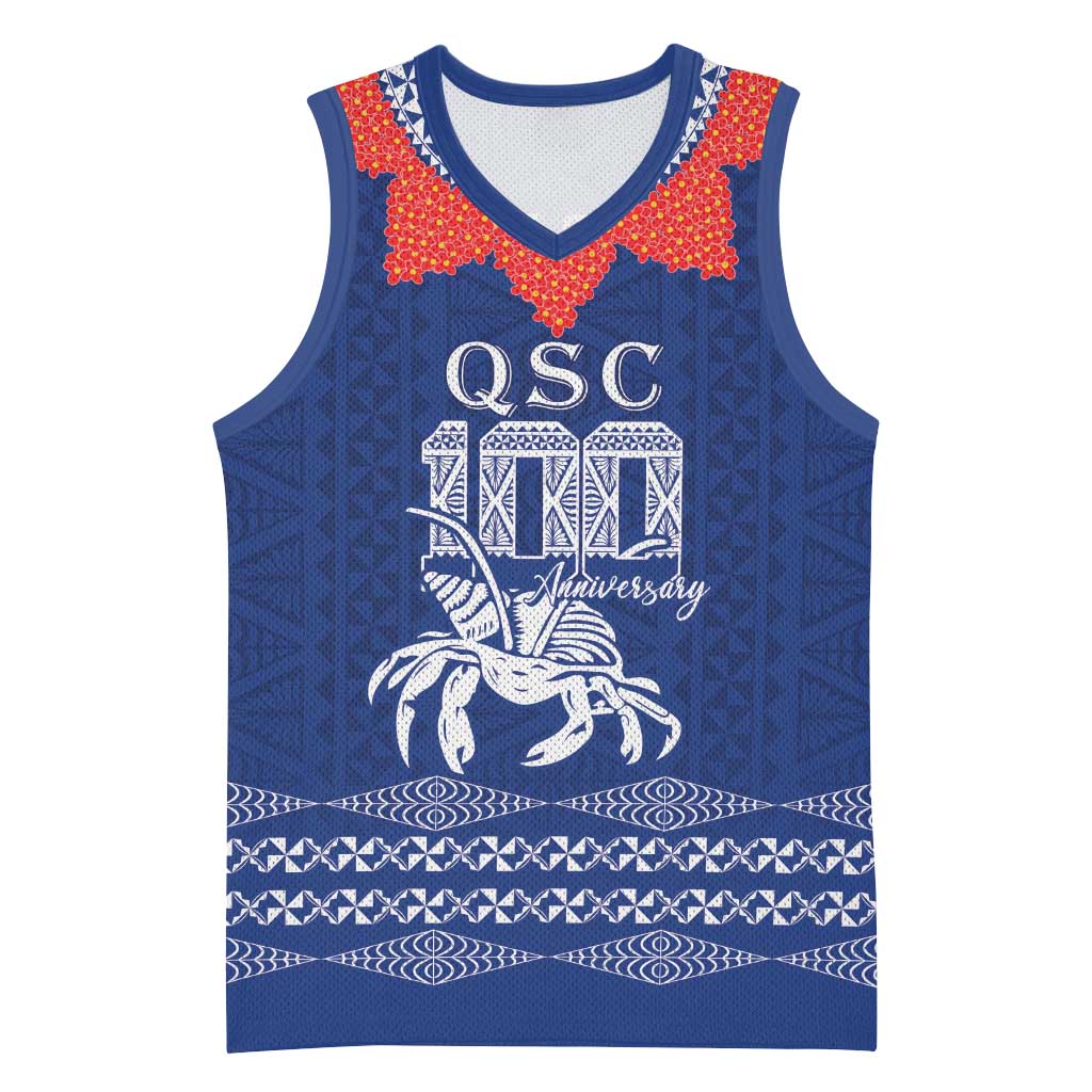 Queen Salote College 100 Years Anniversary Personalized Basketball Jersey Tonga QSC Royal Blue LT7 Unisex Royal Blue - Polynesian Pride