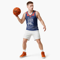 Queen Salote College 100 Years Anniversary Personalized Basketball Jersey Tonga QSC Royal Blue LT7 - Polynesian Pride
