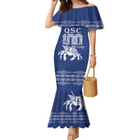 Queen Salote College 100 Years Anniversary Personalized Family Matching Mermaid Dress and Hawaiian Shirt Tonga QSC Royal Blue LT7 Mom's Dress Royal Blue - Polynesian Pride
