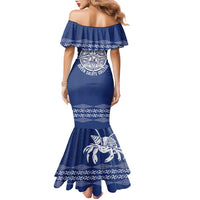 Queen Salote College 100 Years Anniversary Personalized Family Matching Mermaid Dress and Hawaiian Shirt Tonga QSC Royal Blue LT7 - Polynesian Pride