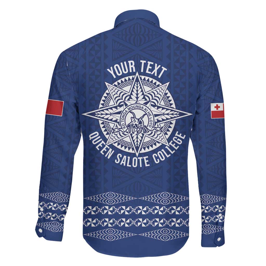 Queen Salote College 100 Years Anniversary Personalized Family Matching Summer Maxi Dress and Hawaiian Shirt Tonga QSC Royal Blue LT7 - Polynesian Pride